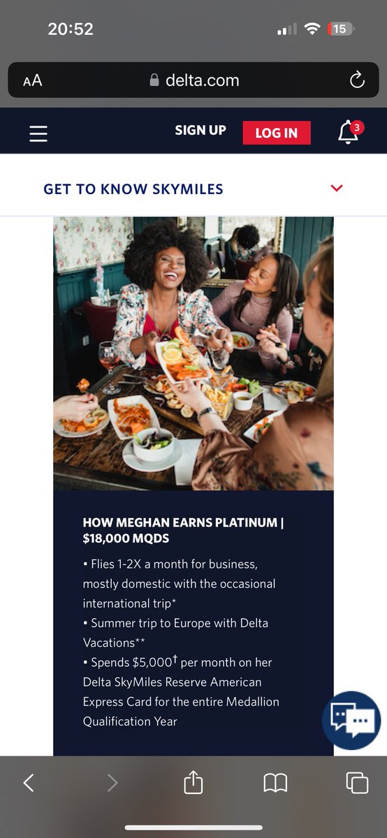 NateLundquist's tweet photo. Further proof of how out of touch @Delta is… $5000 a month is more than some of your customers make a month 😂😂😂 #Delta #KeepClimbing? #KeepDescending @thepointsguy @FrequentMiler https://t.co/ab1veqs7lq