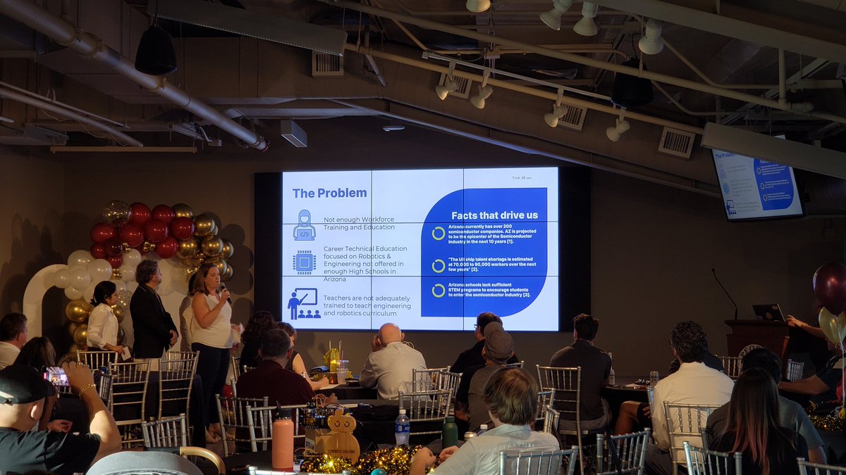 TechGurlAZ's tweet image. Any #IamCTE teachers in the room? Looking to prepare youth for a career in #semiconductors? Check out @EcoRobotik our second pitch! @EntrepreneurASU @PeoriaAZ @PeoriaCTE #entrepreneurship #CTEengineering @intel you need to partner with them!