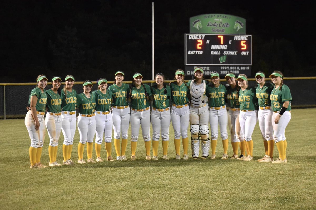 WSColtsSoftball's tweet photo. Friday, September 15th - this special group of ladies will be receiving their championship rings at halftime of the West Stanly/Mt. Pleasant football game! Come out to support them and watch some football!! https://t.co/w6QGgY3vFz