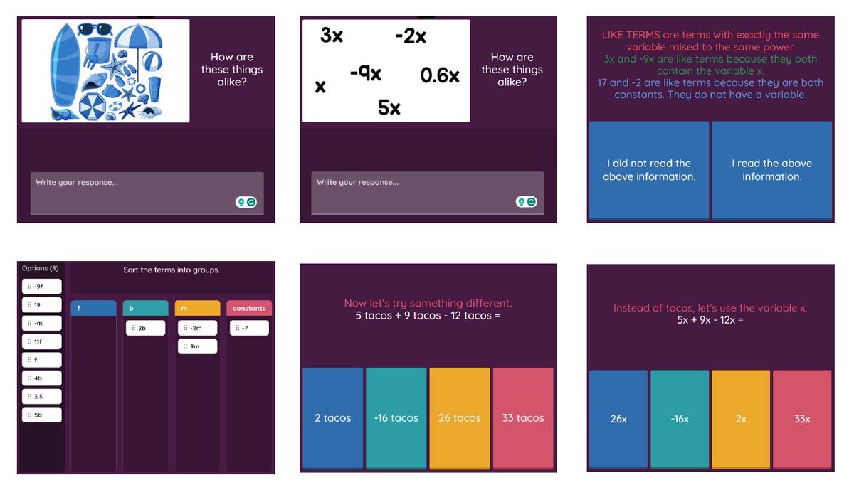 BensonVoss's tweet photo. Today, we used our daily @quizizz focus activity to introduce a new topic: like terms. Students were able to apply skills they already had, giving them the confidence they needed to be successful for the rest of the lesson! #mathlikeaboss #StudentSuccess https://t.co/bAEsrMpNmp