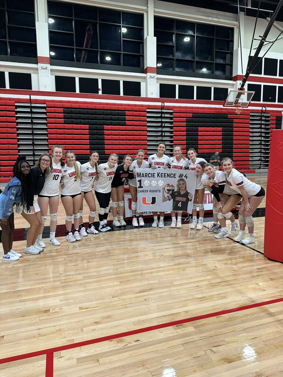 UnionHighCats's tweet photo. HUGE congratulations to Union’s Marcie Keence for earning her 1,000th assist. @unionwildcats #UProud https://t.co/nUeee4D7S2