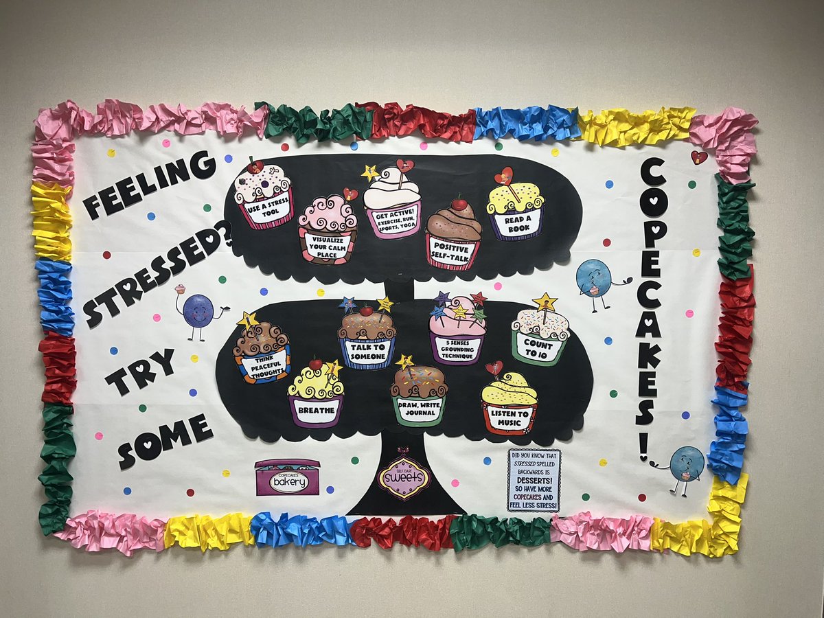 Feeling stressed? Try some Horn Cubs Copecakes! My favorite Copecake  is Draw, Write or Journal! @Horn_Dream_Big <a href="/AliefCounseling/">Alief ISD Counseling</a>