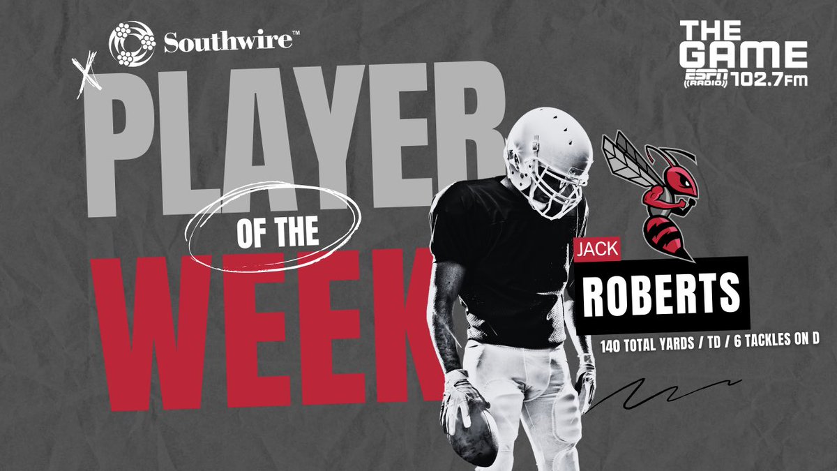1027TheGame's tweet image. Your Southwire Hancock County Player of the Week is Jack Roberts! 🔥🏈 #TheGame