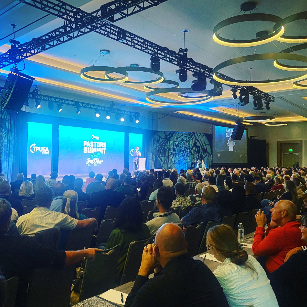 malachiobrien's tweet photo. “We want to excommunicate #wokism from the American church as quickly as possible.”
@charliekirk11 to a jam packed room of pastors in San Diego
@tpusafaith #pastorssummit https://t.co/N4hYfOOo5C