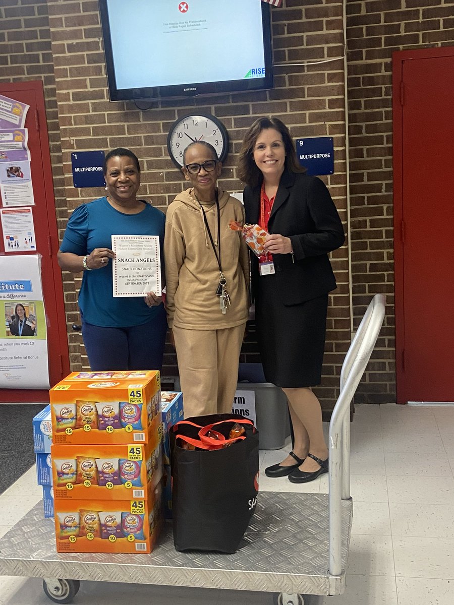 Thanks to the Snack Angels from First AME Manassas for providing snacks for our <a href="/WeemsWildcats/">Weems Elementary School</a> students and special treats for our teachers! <a href="/mymcpsva/">ManassasCitySchools</a>