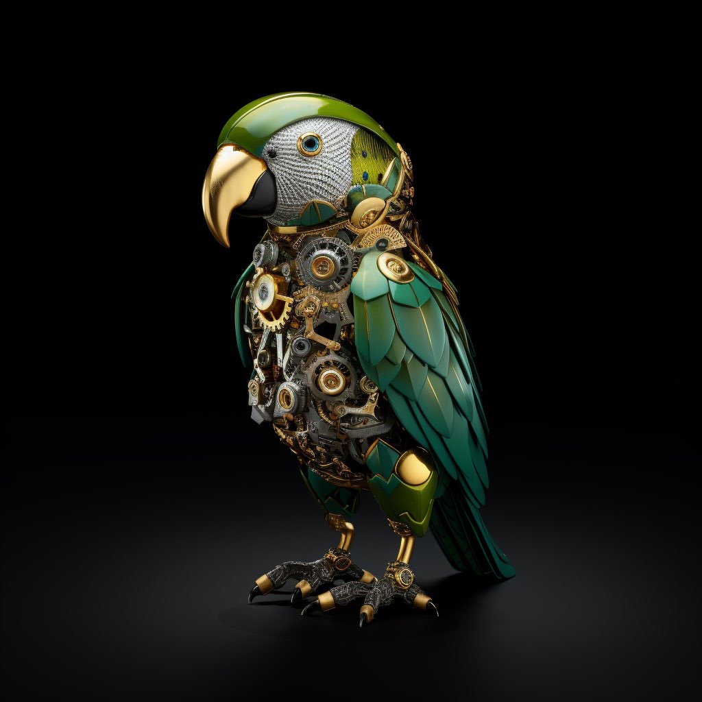 bezbora's tweet photo. Created this mechanical
Parrot with midjourney. #aiartwork #midjourney #DigitalArtist https://t.co/UXhmuMpPJo