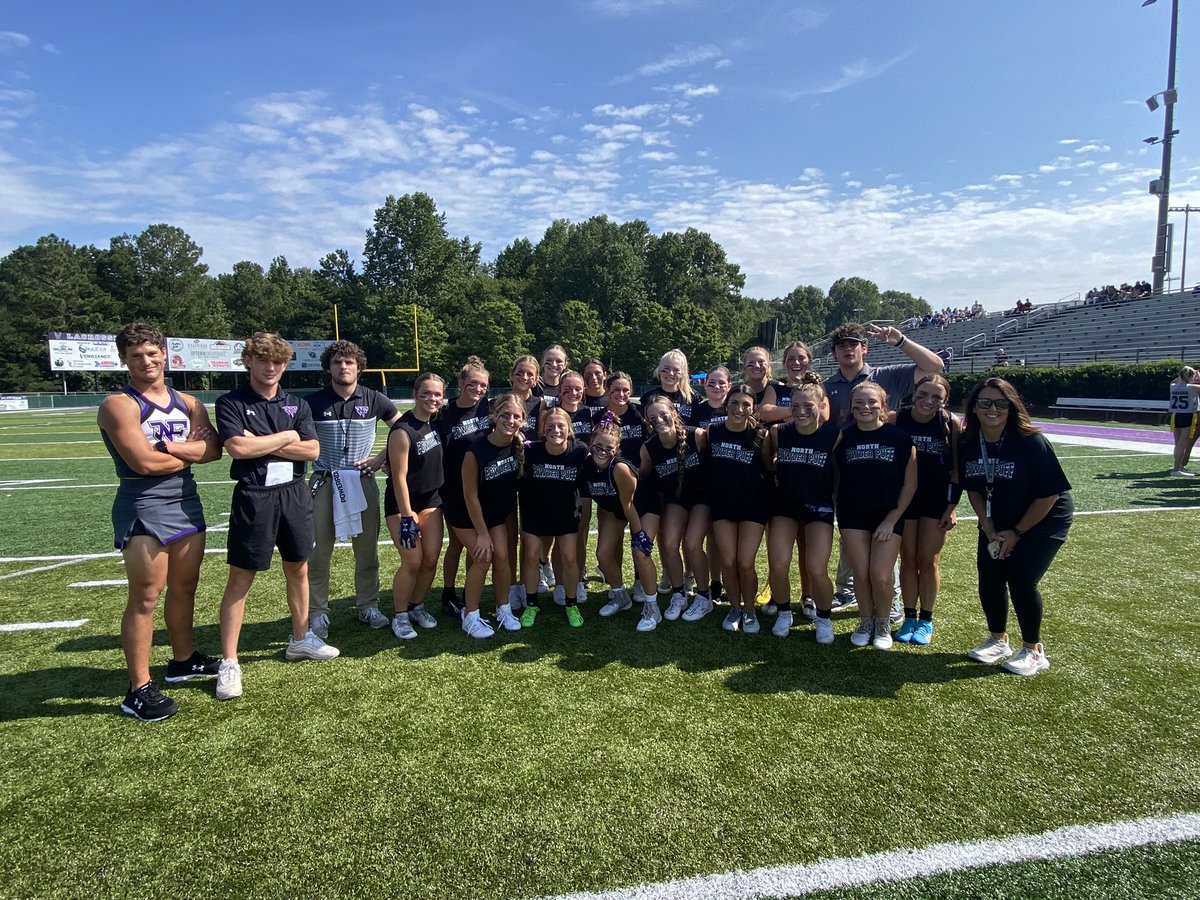 BobCarnaroli's tweet photo. Powder Puff was a big hit today as part of Homecoming Week Festivities. Thanks to Heather Transue, Scott Tilden, Travis Jarrard and Heidi Archer for all the organization and to Jack Sarfaty the voice of the Raiders. @NFTheNation @NoFoFootball @NoFoVB @nfhs_cheer_ @FCSchoolsGA https://t.co/qgyznp4GKm
