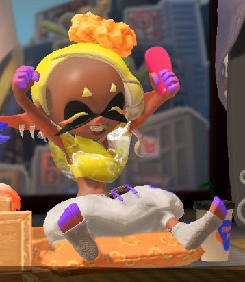 FryeOnaga_'s tweet photo. “Wow!! Just recently downloaded this app that EVERYONE in splatsville has been telling me about! Might try and get the others from deepcut to download it!” (Say hello to frye!!) https://t.co/RIoYiz7BZf