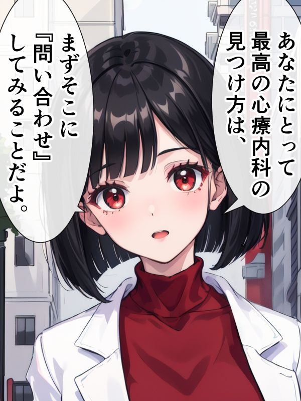コラムを書きました! 自分にとって一番合う心療内科やクリニックを見つけたければ、まず「問い合わせ」が一番ですよ、ということを書いてます。 「おすすめ」の心療内科には気をつけろ!?【女医がマンガで解説】⇒