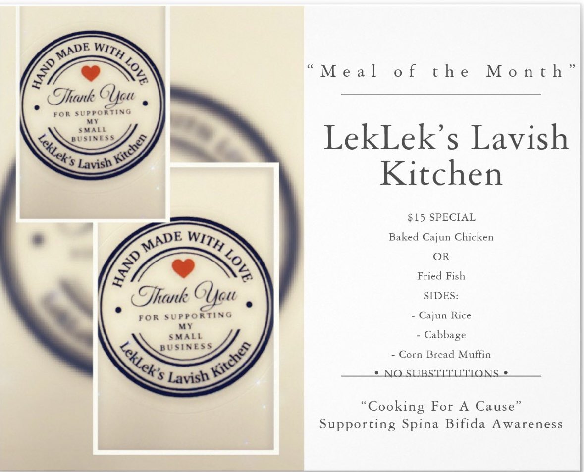 LekLek_513's tweet image. #LekLeksLavishKitchen 👩🏾‍🍳 #CookingForACause 🔥 #SupportingSpinaBifidaAwareness #SupportSmallBlackBusinesses #MyrtleBeachSC SEE YA’LL FRIDAY!!!