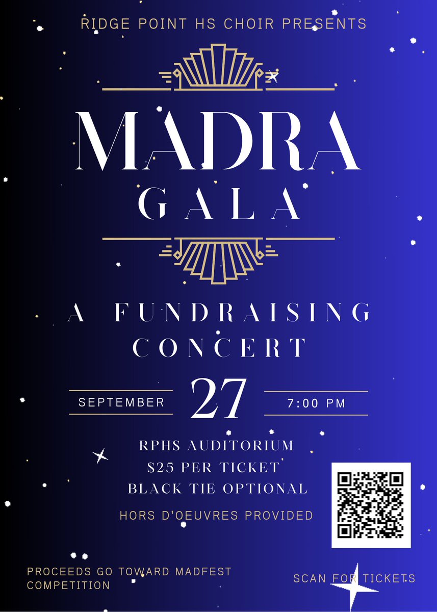 Our first choir event of the year is coming up! Sit right ON THE STAGE, be serenaded 360 style and help us raise funds for our MAD FEST competition!
