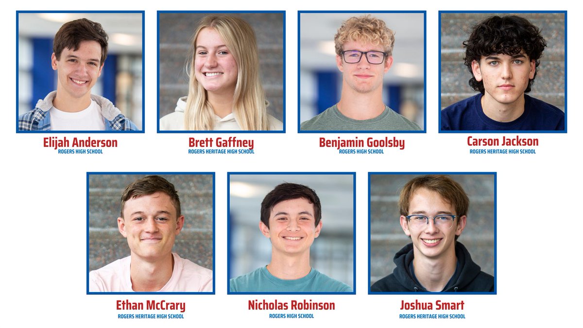 RogersHeritage's tweet photo. Congratulations to the National Merit Semifinalists from Rogers Heritage High School and Rogers High School! We are proud of these Seniors! 

Full story at https://t.co/aQoqzuvlGF #NationalMeritSemifinalists https://t.co/VM2NwMSa3j