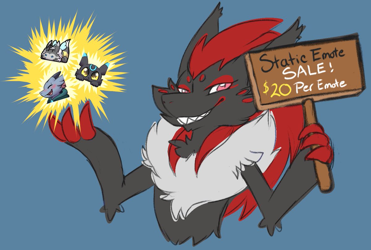 Kuroryushin's tweet photo. I have decided to run a single emote special  
-when buying 5+ with this deal price you will save a bit more- 
35 slots open -one full tile page- 
 Money is for this months rent  
rt's and spreading the word are very welcome 
DM if interested https://t.co/yxHAhO5RvX