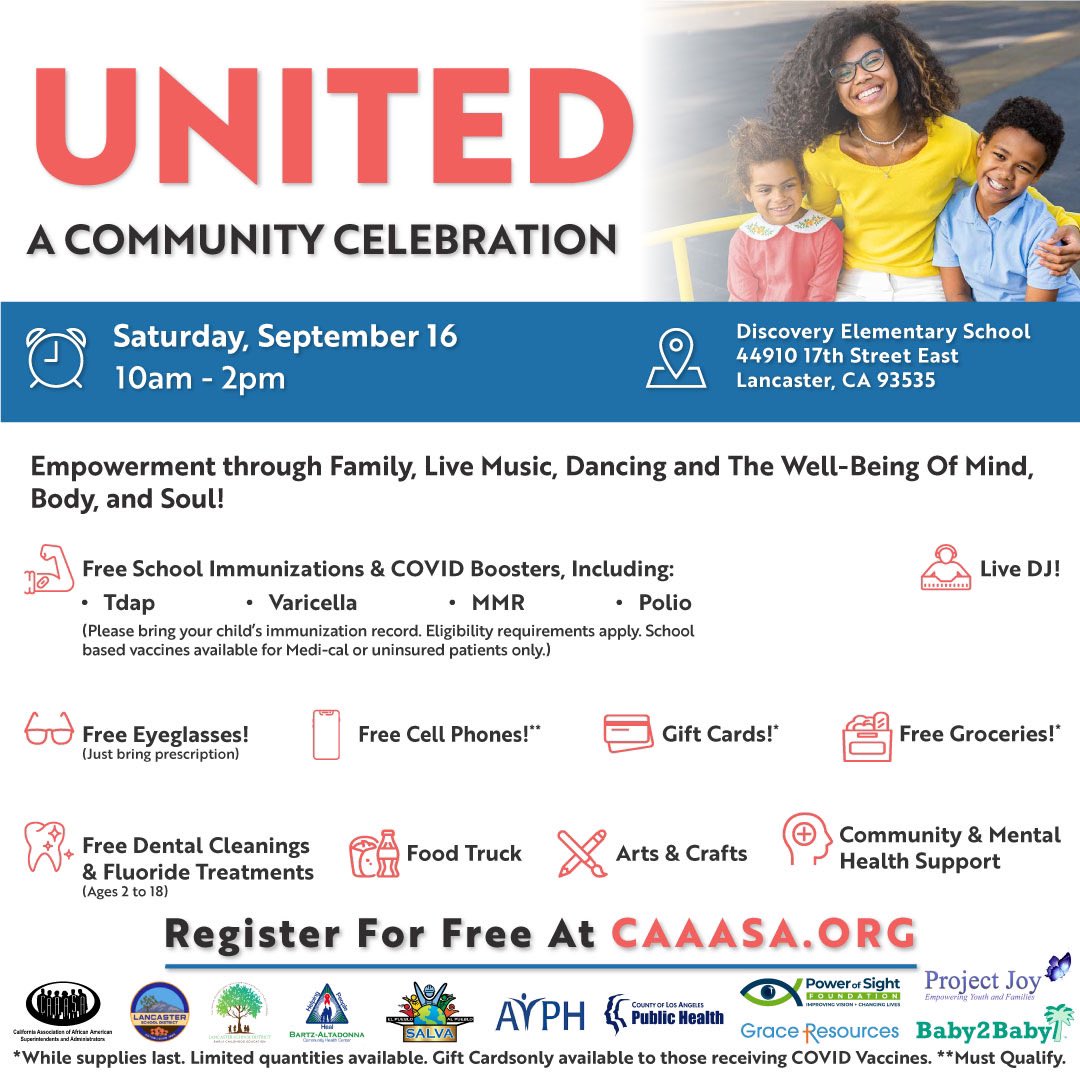 See you THIS Saturday at Discovery Elementary School ✨ Join us for FREE eyeglasses, groceries, dental cleanings, school immunizations and more! #CAAASAEquity