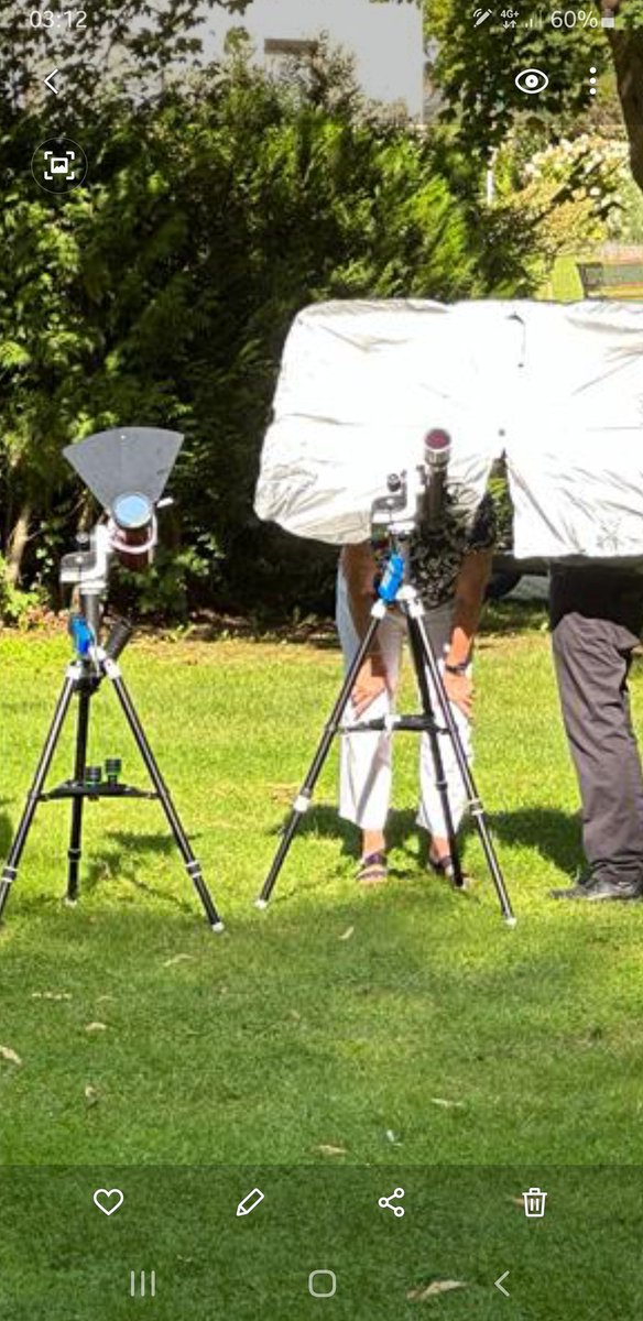 Neulich, bei der Goldenen Konfirmation: Zwischen Mittagessen und Kaffeetrinken ein bißchen Sonne tanken und Sonne gucken  🌞      🔭