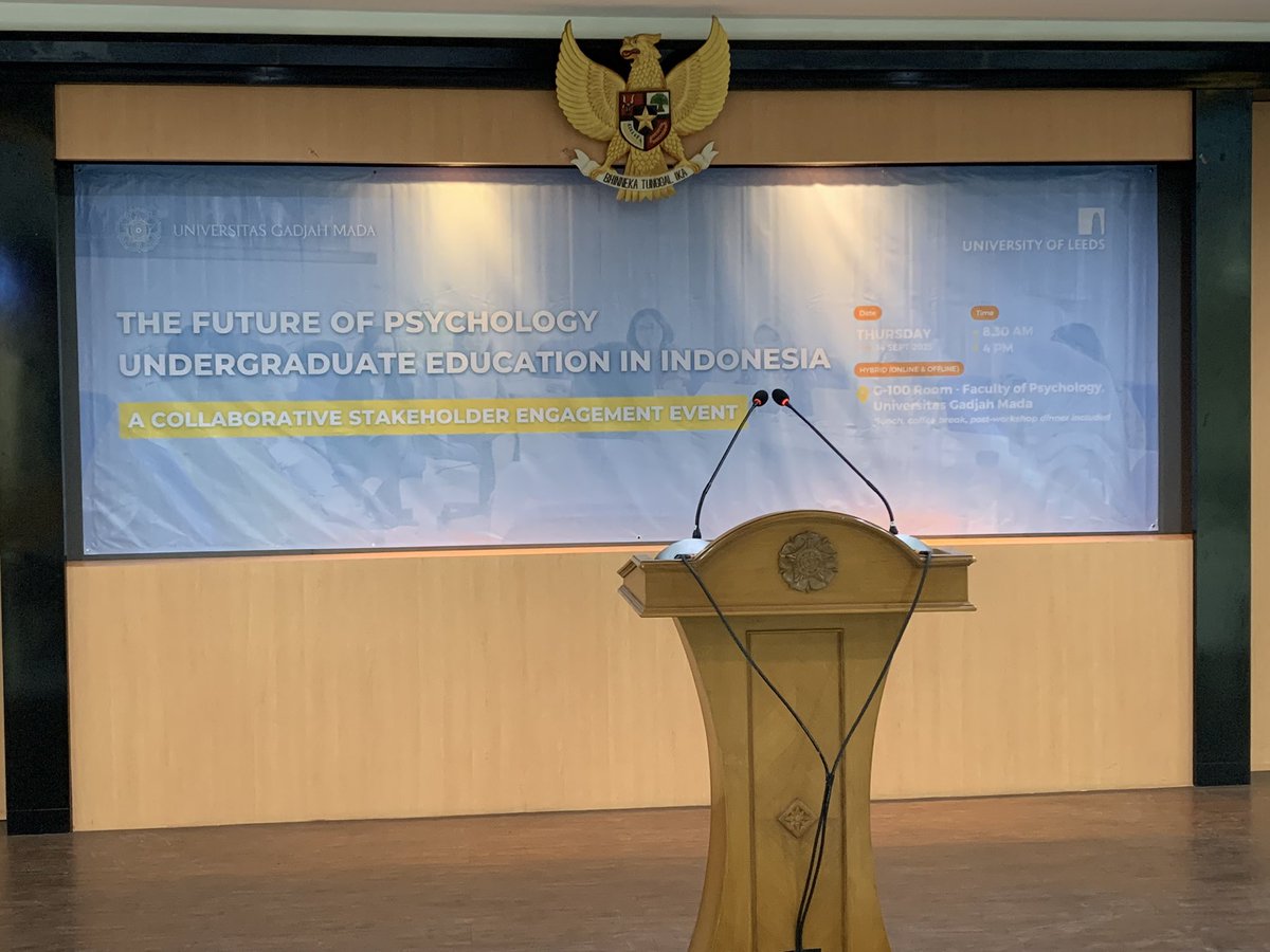 In <a href="/UGMYogyakarta/">UGM</a> in Yogyakarta ready to co-host our workshop on the future of psychology undergraduate education with <a href="/maddi_pow/">Dr Madeleine Pownall</a>, Dr Wenty Marina Minza and colleagues. @LeedsPsyc @leedsteaching 🇮🇩