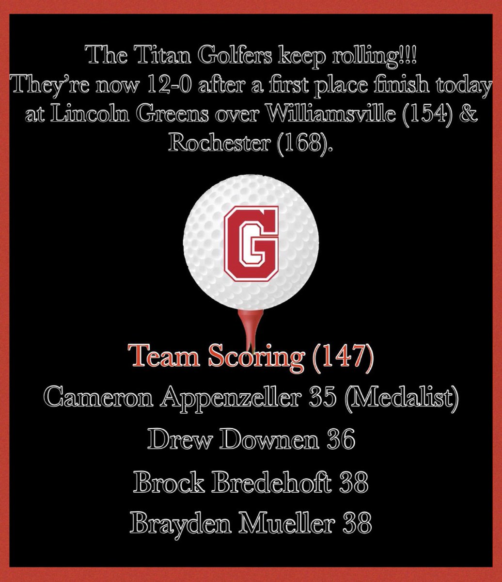 GTBoysGolf's tweet photo. Way to keep working,Titans!!!! ⛳️🥇
@BCSD5_Athletics @Channel1450com @ChathamClarion @BallChatham5 @SJRsports @ciajg https://t.co/SQUha2Jr9p
