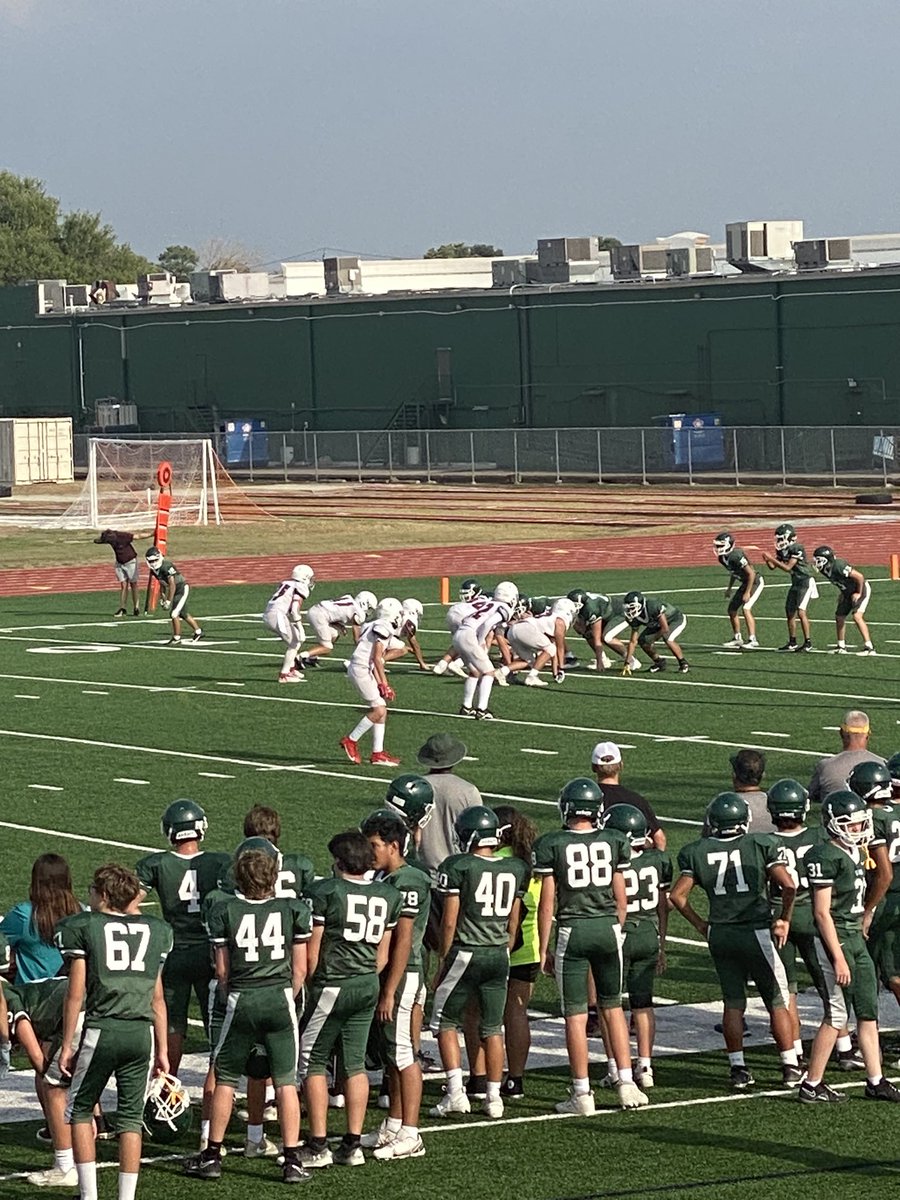EmilyCourcier's tweet photo. After a very long month he is back on the field…so excited for his first game back, got the W! @FootballTomball @handal_dave @THS__athletics #go22 https://t.co/F8LNvRe5hV