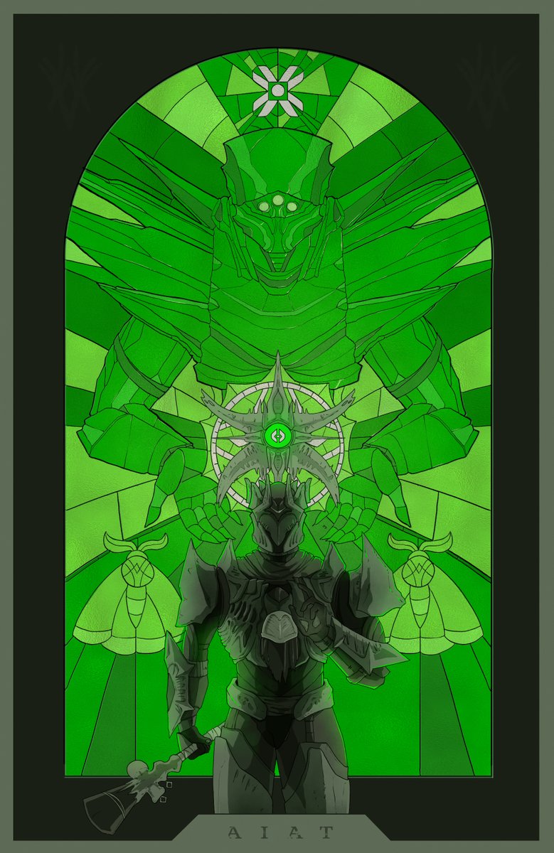Aiat. Aiat. Aiat. 

Season of the witch is so good and i can't resist a good chance to draw stained glass. 

#Destiny2 #Destiny2Art #destiny2aotw