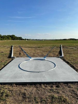 UNK_Track_Field's tweet photo. We're not quite done with it yet, but our throwers are making their new practice facility feel like home! #PTBAL #lopeshow https://t.co/t7P4ZBUdwE