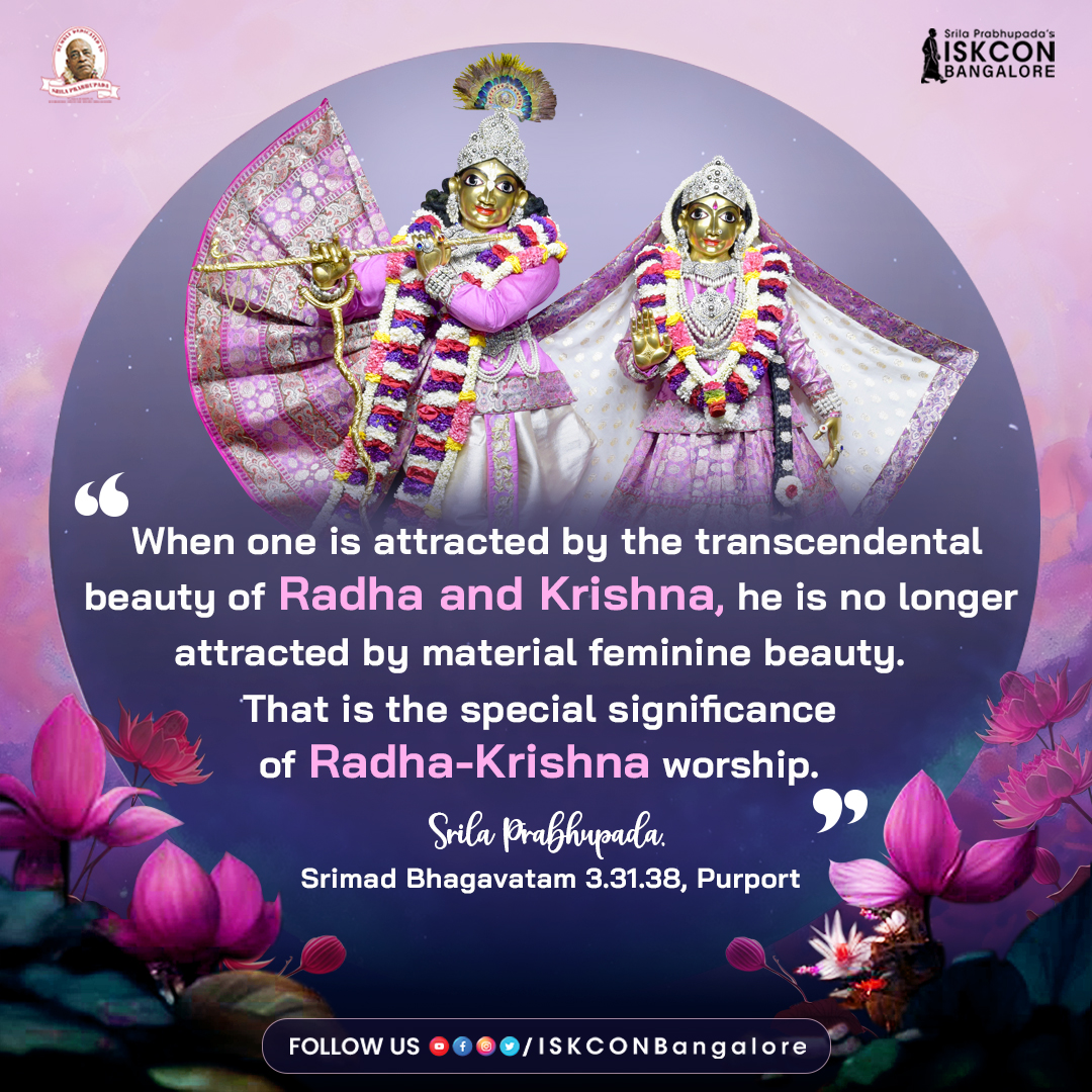 ISKCONBangalore's tweet photo. The transcendental beauty of Sri Radha and Krishna
#Quotes #DeityQuote #Krishna #love #beautiful #happy #beauty #Deities #murti #KrishnaQuotes #Iskconquotes #quotestoliveby #quotesoftheday #quotesdaily #quotestolive #quotesindia #iskconbangalore https://t.co/GNV8NCCReh