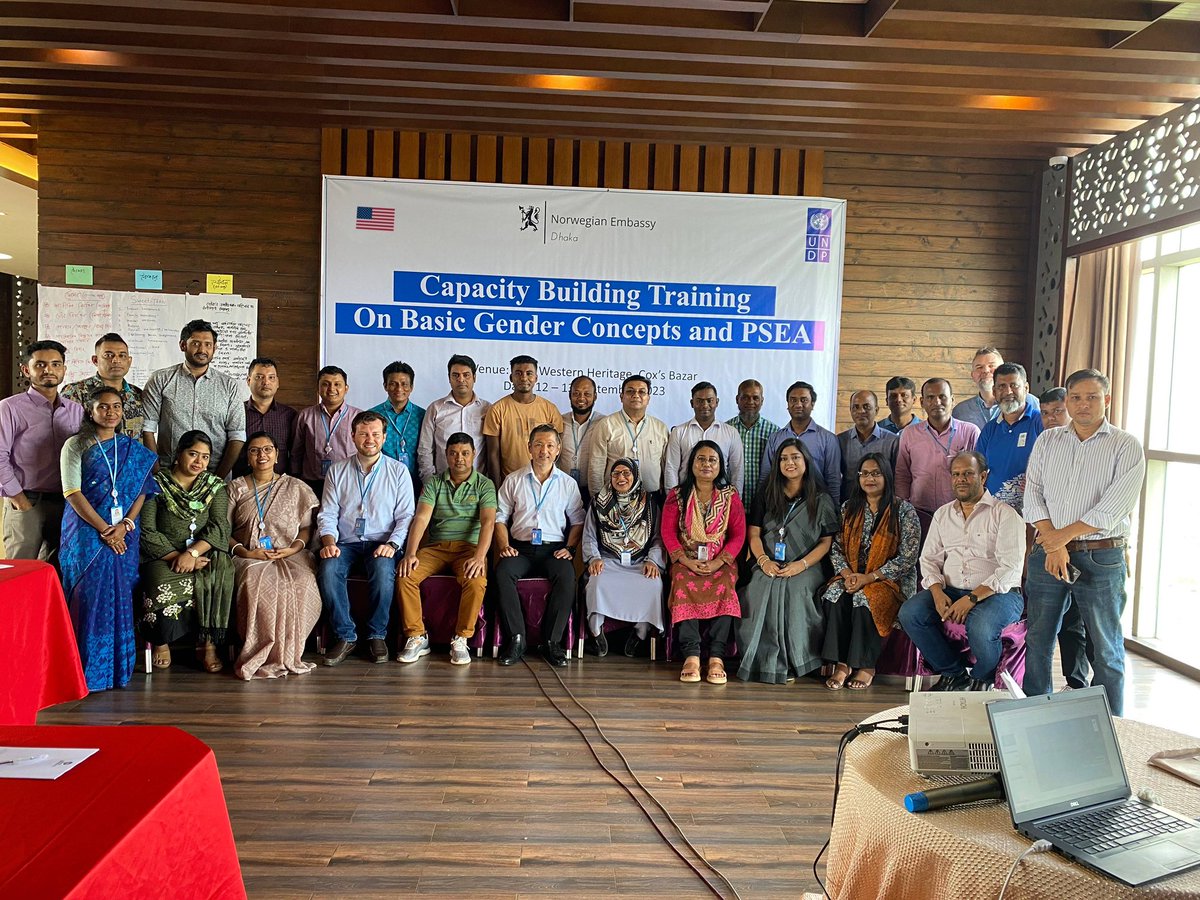SugimotoKeita's tweet photo. On 12-13 September, all staff members of UNDP sub-office were trained on the basic gender concepts &amp; PSEA. With an increased awareness, we have renewed our commitment to creating an inclusive environment in our office and in our programmes. https://t.co/Fg4XnCuVJt