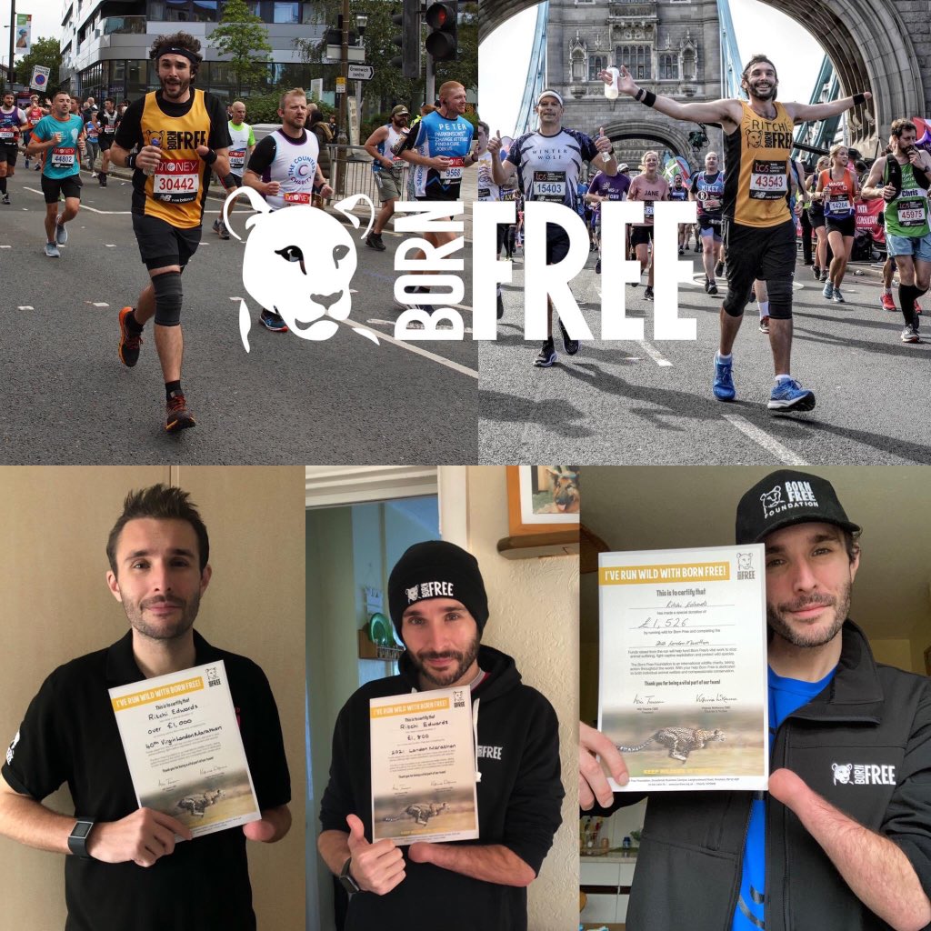 In 8 days i turn 33 years old & the best present that i could ask for is to sponsor me for my 4th marathon for my @BornFreeFDN Family & first Ultra Marathon for us, I’ll be taking on 26.2 miles & 50 miles 🏃🏻‍♂️🐾 @willtravers justgiving.com/fundraising/ri…