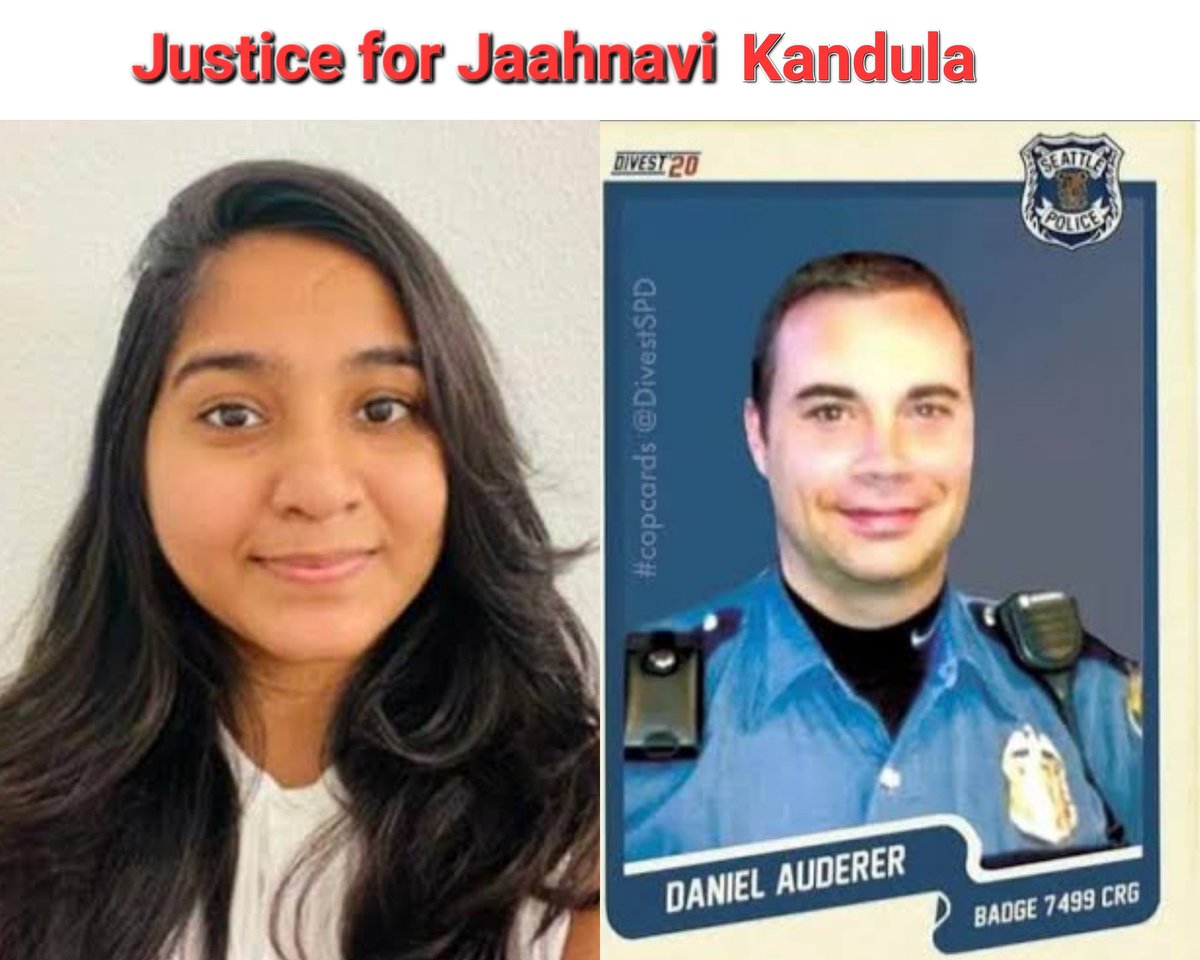 AskAnshul's tweet image. &quot;She is dead....(laughed)...just write a cheque $11,000...She was 26 anyway...She had limited value&quot; ~ Daniel Auderer, Vice President of the Seattle Police Officers Guild on the death of Indian student Jaahnavi Kandula.

Jaahnavi was raised by a single mother in Andhra Pradesh.…