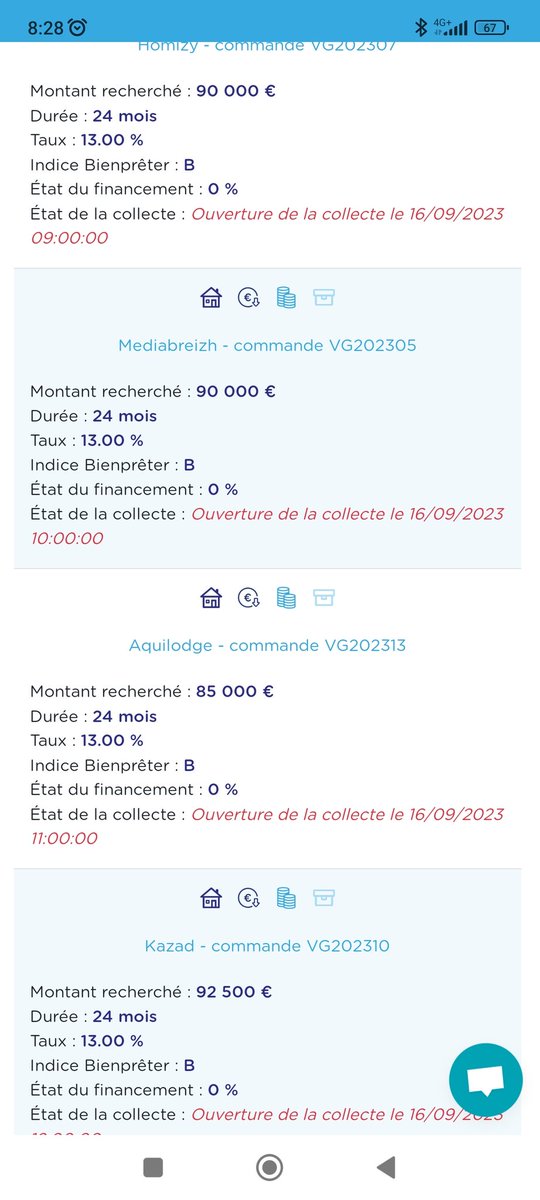 SchondorfS's tweet image. Wow! 😳 9 projets à 13% sur des durées de 24 mois! Première ouverture le 16 septembre à 9h.
Bon investissement à tous 😁
#investing #intérêts #argent #crowlending #richesse #prêter