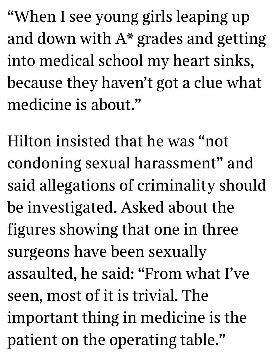 doctor_oxford's tweet photo. Have agonised over whether @thetimes should have published yet more of retired anaesthetist Peter Hilton’s odious views. There could be no better illustration of the entrenched misogyny in certain crusty corners of the NHS. It had to be seen to be believed. Repulsive. https://t.co/LKt1m5vVe4