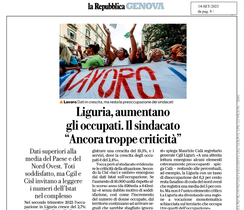 CGIL LIGURIA tweet media