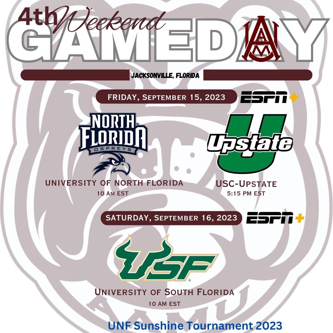 AlabamaAmvb's tweet photo. The Bulldogs invades Duval County (Jacksonville) this weekend. #aamu #aamuvb #swacvolleyball https://t.co/I7GEZRFMAb