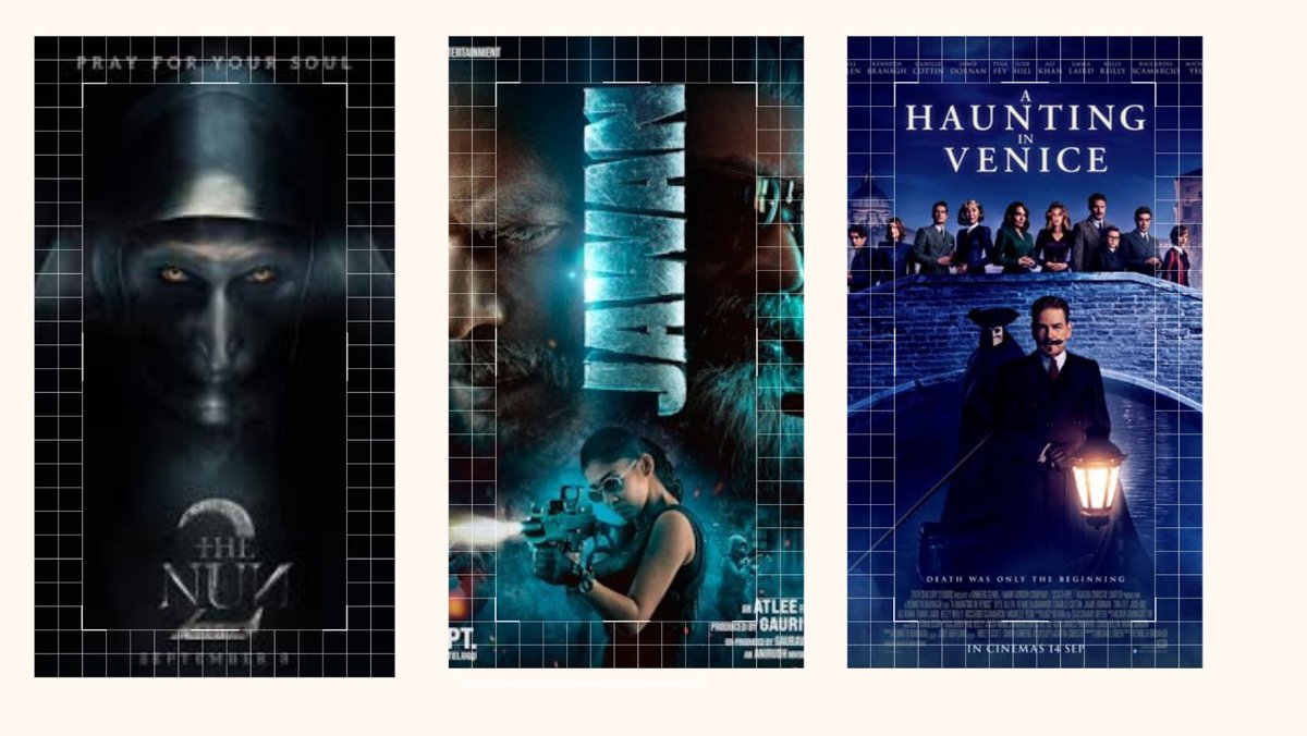 crownvin's tweet image. 15.09.23

#AHauntingInVenice (ENG) 1:45pm &amp;amp; 6:15pm

#JAWAN (HIN) 2:30pm, 6:00pm &amp;amp; 9:15pm

#NUN2 (ENG) 11:30am, 4:00pm &amp;amp; 8:45pm

@CalicutUpdates @VRFridayMatinee @BreakingViews4u @U4Cinema @WarnerBrosIndia @20thcentury @iamsrk @NayantharaU @VijaySethuOffl