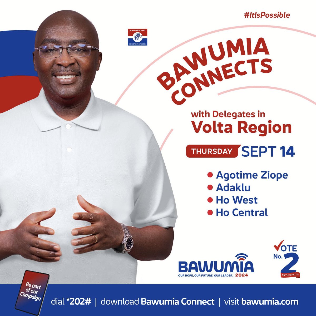 Ch_andoh's tweet image. Dr. Mahamudu Bawumia connects with Delegates in Agotime Ziope, Adaklu, Ho West, and Ho Central Constituencies. 

#Bawumia2024 3y3 #2sure
#ItIsPossible
#Signal no y3 2 Strong