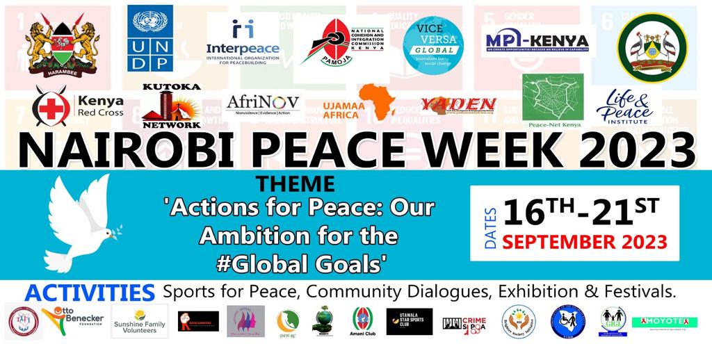 DFHRC's tweet photo. How can we promote peace? Join us during this coming #NairobiPeaceWeek2023 as we adopt a holistic approach of promoting peace using soccer, community dialogue, exhibition and festivals for us to realize #SDGs. #InternationalPeaceDay2023 
@mpi_kenya
@NCIC_Kenya 
@UNDP 
@BsiKenya https://t.co/QElOYpBZ2Q