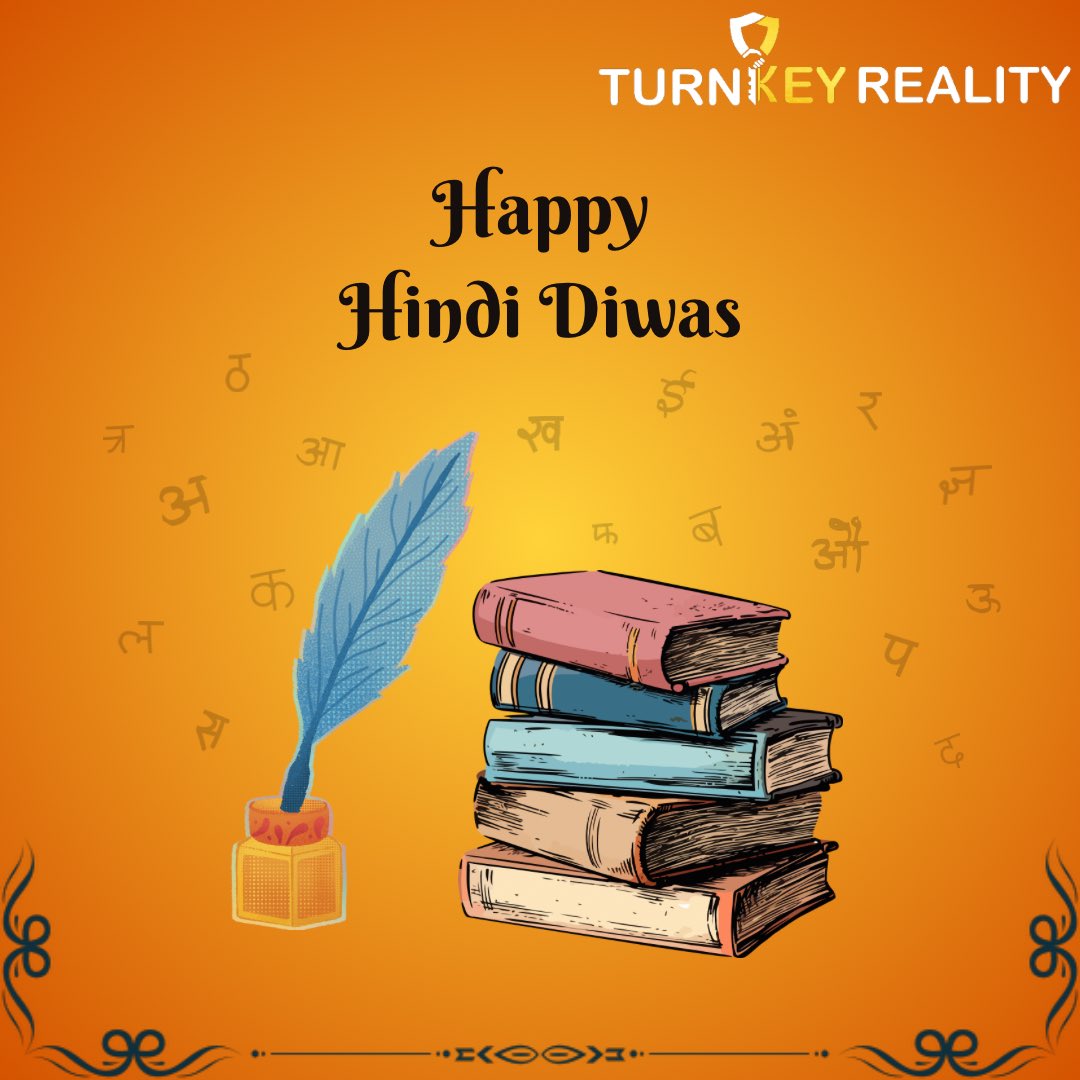 turnkeyreality's tweet photo. "Happy Hindi Diwas! Celebrating the richness of our language! ЁЯОЙЁЯЗоЁЯЗ│ #HindiDiwas #ProudOfMyLanguage #JaiHind ЁЯУЪ"#turnkeyreality #HappyHindiDiwas #CelebratingHindi #LoveForHindi #HindiPride https://t.co/IdD3BFHIxW