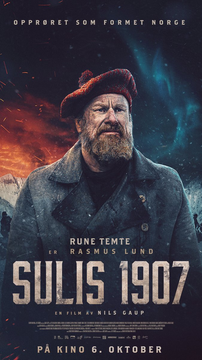 The Riot on its way. Directed by Nils Gaup. Opens 6.oktober 2023. In 1907, the miners in Sulitjelma  made a famous rebellion. It is know as the start of the Norwegian labers union and platform for the The Scandinavian welfare state model. <a href="/lonorge/">LO</a>