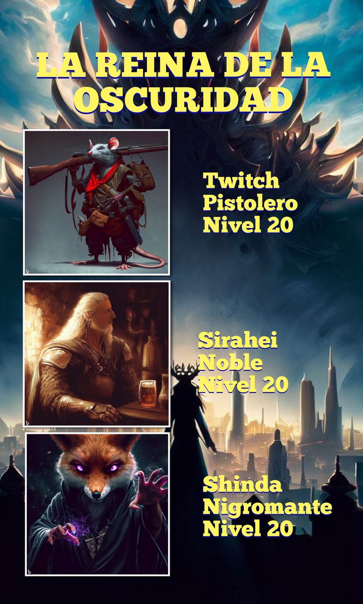 roleddice's tweet photo. Esta tarde estaremos en directo a las 19:00, en nuestro canal de Twitch, con estos tremendos PJs nivel 20, dándole al D&amp;D https://t.co/3eAv5mPUcF
