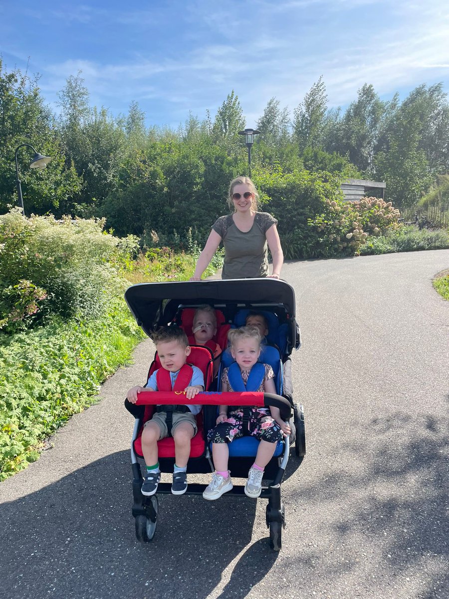 Als we op de dagopvang zijn, kunnen we nu (bijna) allemaal in één keer naar buiten! <a href="/kinderhospice/">kinderhospice</a> is heel blij met alle bijdragen👍🏼🌻