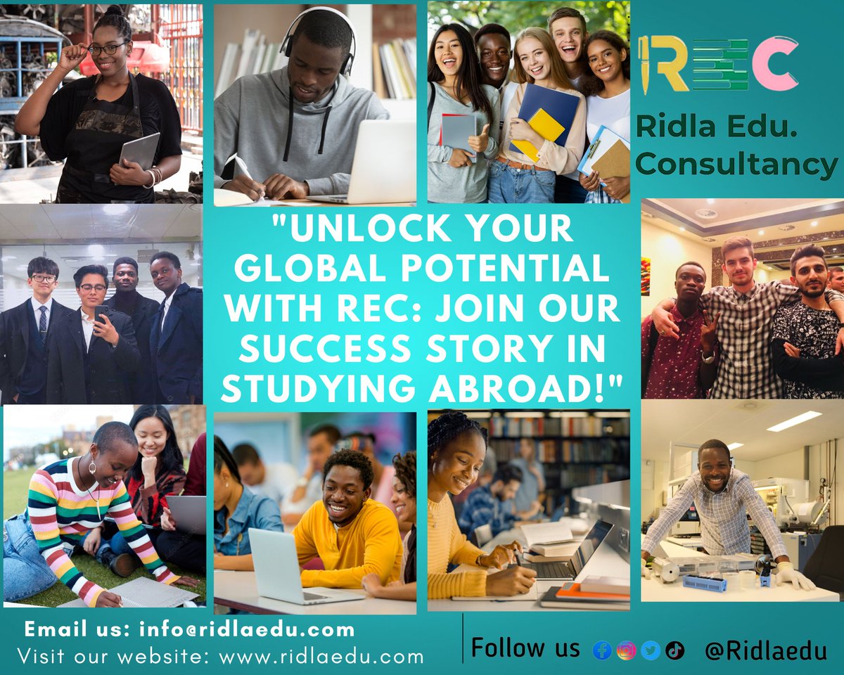 MoAgyemangNyame's tweet photo. .@RidlaEdu has helped so many students since 2017. Send them an email now info@ridlaedu.com
#StudyAbroad #getprofessionalhelp https://t.co/7mfZ6H4KrD