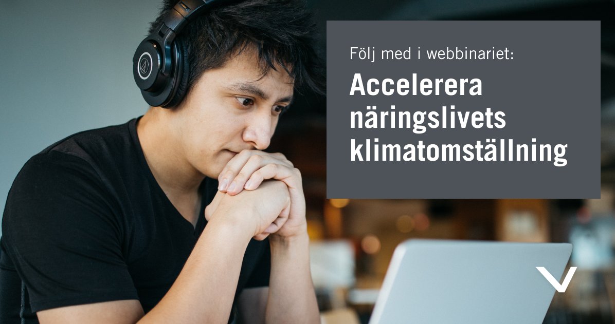 Accelerera näringslivets klimatomställning Följ med i direktsändning kl. 11 där vi pratar om hur näringslivets klimatomställning kan påskyndas tillsammans med representanter från bland andra @LKABgroup, @heartaerospace & @GreenOn20. 🔜Följ sändningen här: vinnova.se/kalenderhandel…