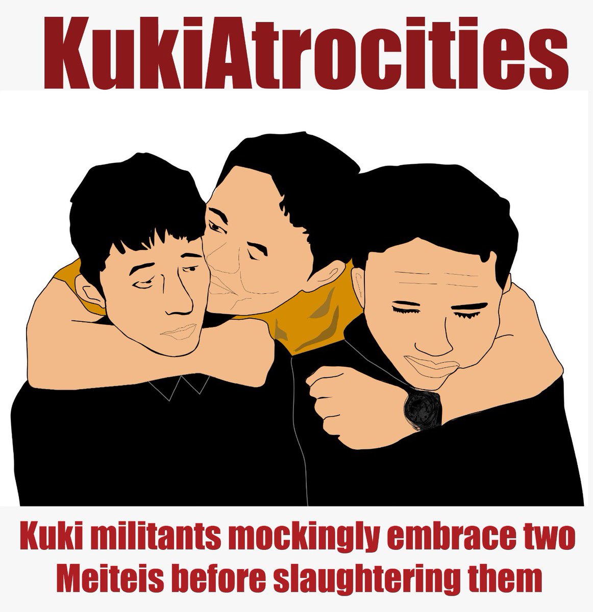 ATGCantFoolMe's tweet photo. The #KukiAtrocities have been going on for decades now and the Indian government has done little to stop them. For humanity sake, we must not suffer these atrocities anymore. The world cannot let these atrocities to continue.  #ManipurFightsBack https://t.co/UJhKqMRWix