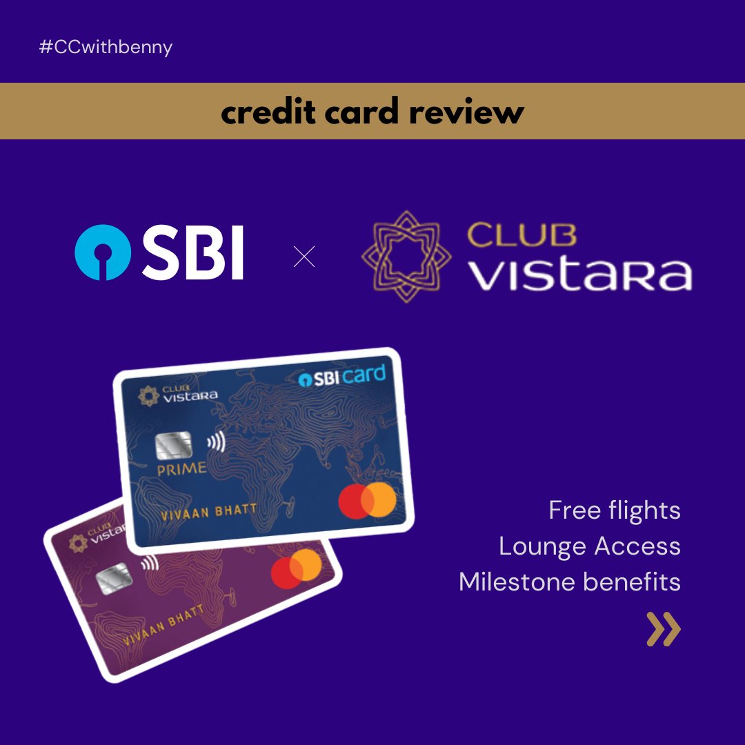 SBI X Club Vistara Credit Card Review Details...
Follow us to stay updated!

#benny #creditcard #review #sbi #clubvistara #variants #prime #prioritypass #membership #lounge #loungeaccess #internationalvisit #flight #voucher #economy #hotel #points #cardpoints #fee #gst