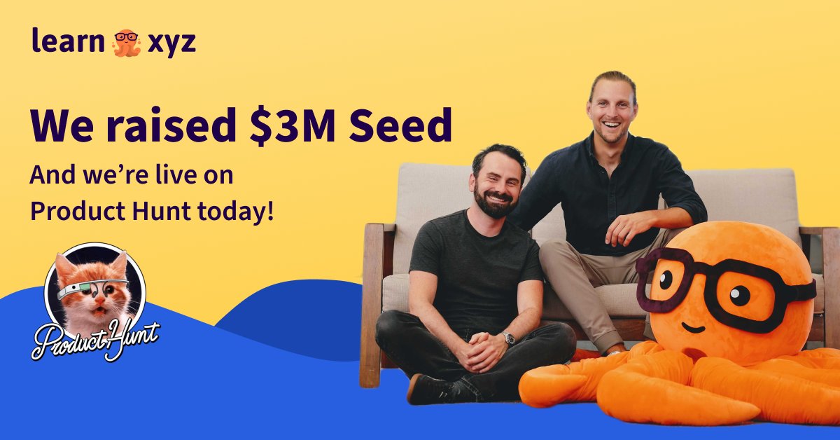 learndotxyz's tweet image. We’re excited to announce our $3M seed raise (led by Blockchange Ventures) 🎉🥂

With over 60K+ courses already created with #generativeAI, Learn.xyz is dedicated to bringing learning to a mass audience.