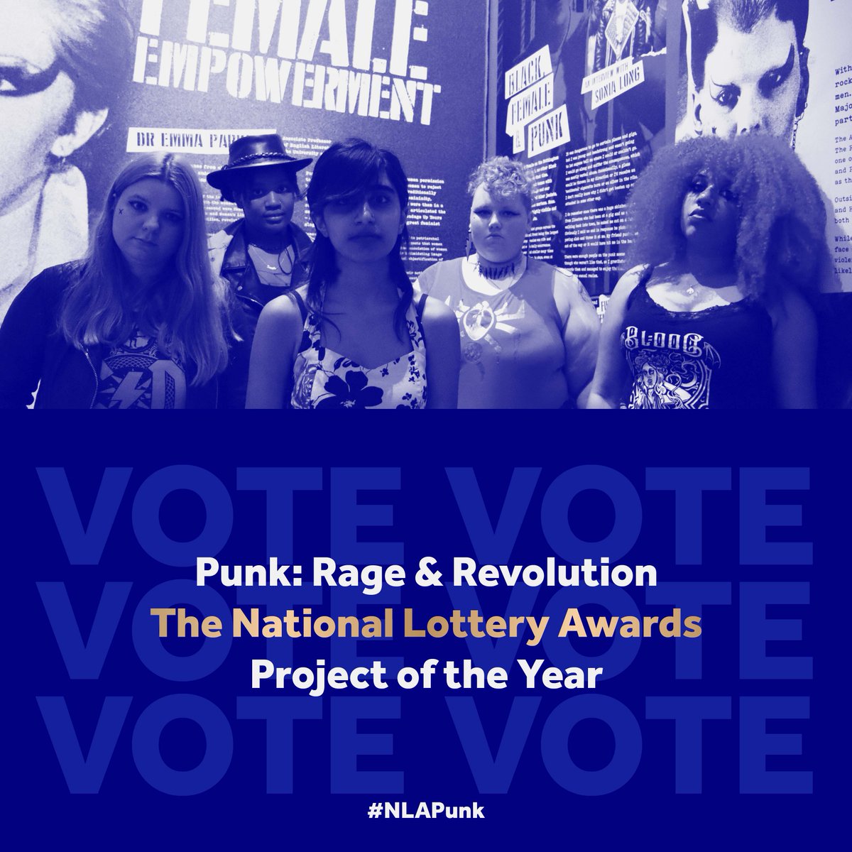 Our friends @SoftTouchArts and @archcreative are  #NLAwards finalists for the @PunkRandR exhibition. To vote for them to win Lottery Project of the Year please retweet this post and use the hashtag #NLAPunk