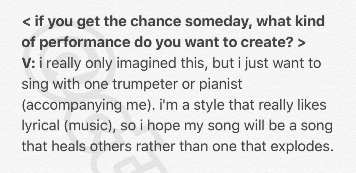 "i hope my song will be a song that heals others rather than one that explodes" -taehyung 🥺