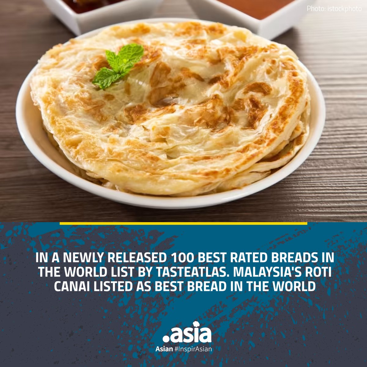 #India's Butter Garlic Naan ranked 3rd, while #Singapore's Roti Prata and #China's Scallion Pancake ranked 12th and 15th respectively.

Asian #InspirAsian 

Follow us for all things #Asia