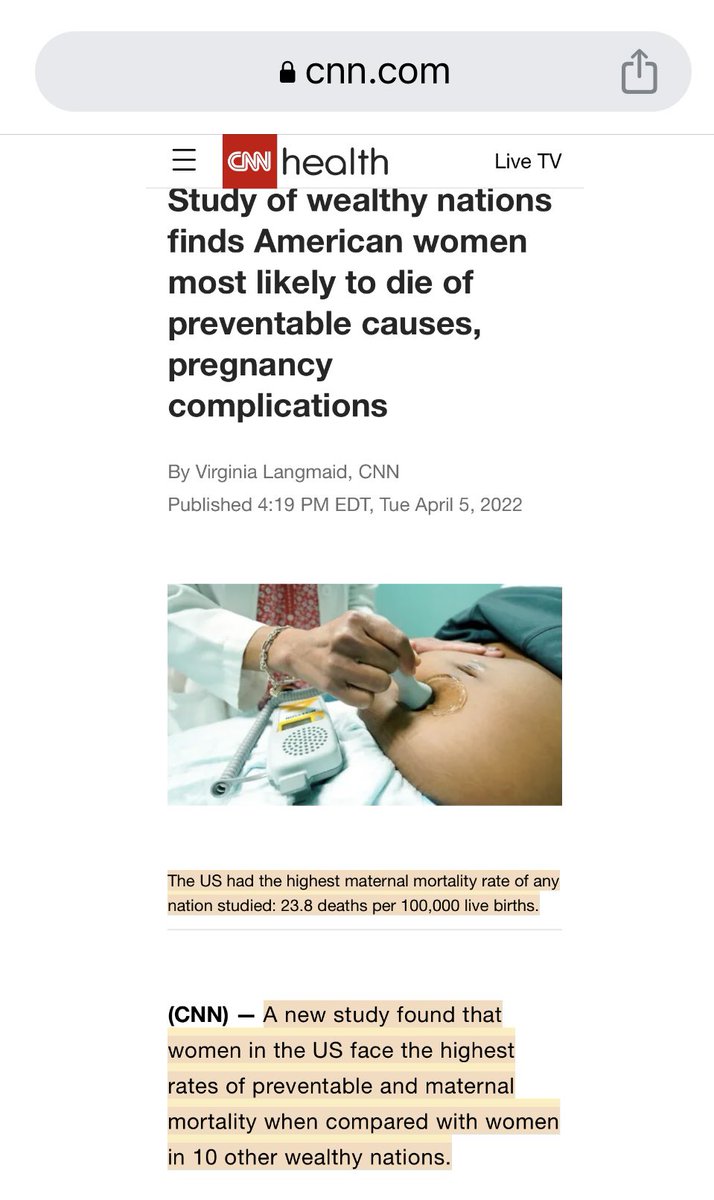 @highbrow_nobrow @GeorgiaRecorder 1/ What will happen to #USLifeExpectancy when #Republicans force women to bear a child every 12 to 18 months during their fertile years? 

Republicans deny maternal and infant healthcare to significant portions of our population.

#ForcedPregnancy is Bad For Your Health