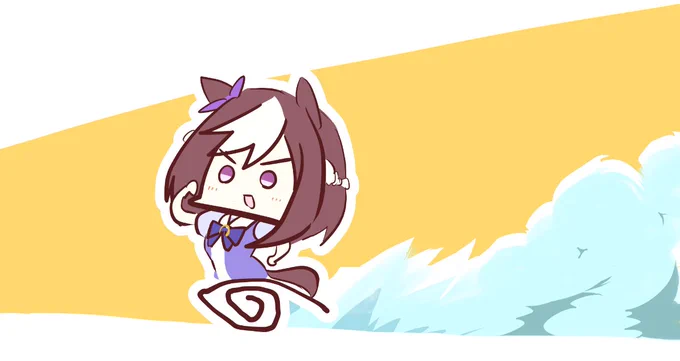 #みんなでデフォルメ絵をあげて幸せな気分になろうウマ娘のこんなんかいてるやつです 
