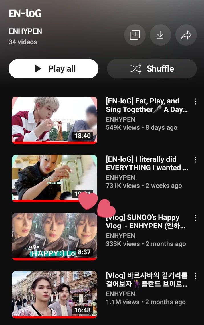 goldenksunoo's tweet photo. they already added sunoo's vlog in their playlist https://t.co/ukAOgViaH3